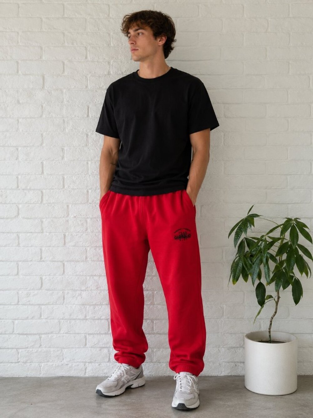 Marithé François Girbaud Men's Red Jogger Sweatpants XXL
